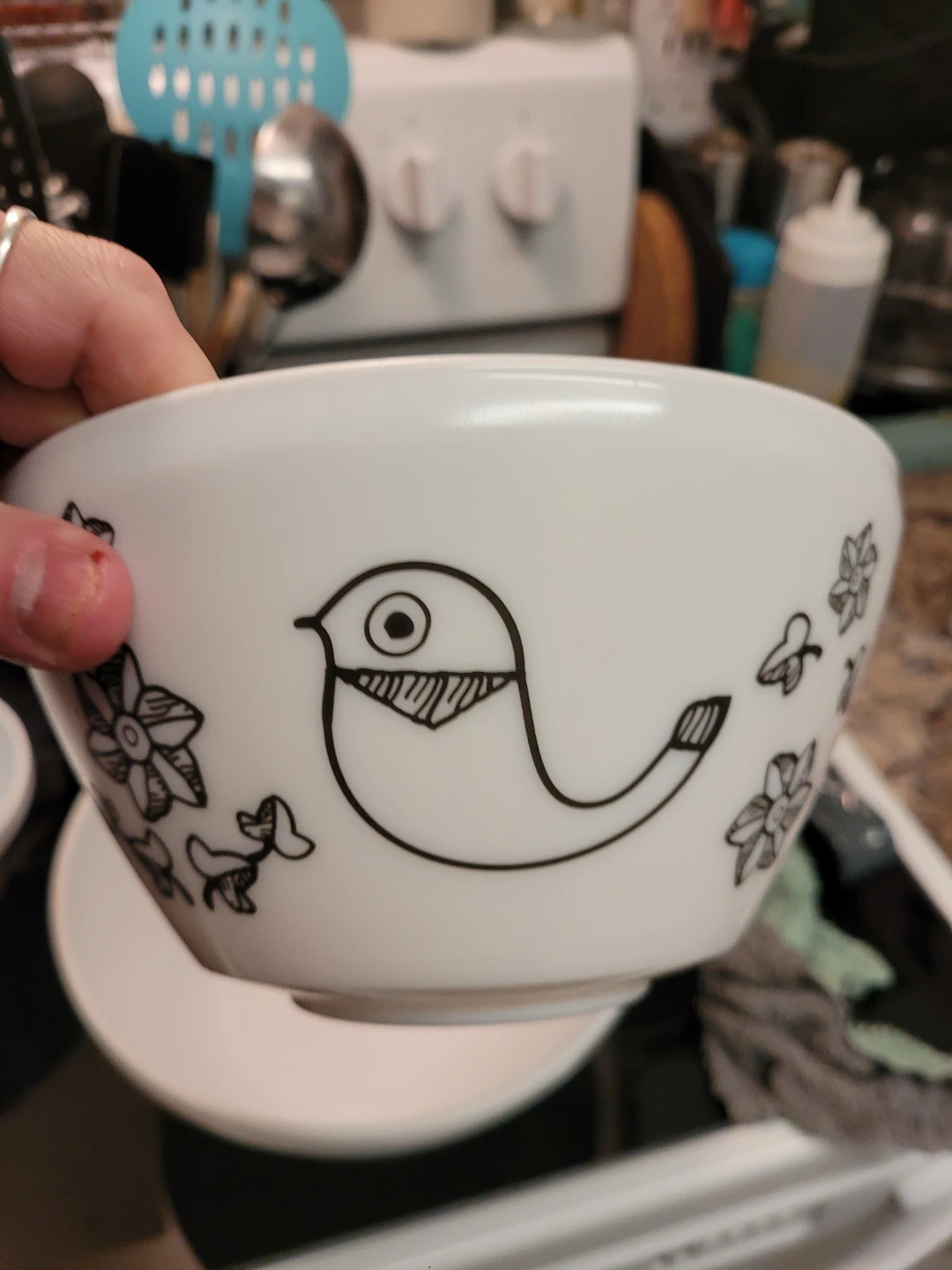 Set of 3 Bird Print Nesting Mixing Bowls - photo 3