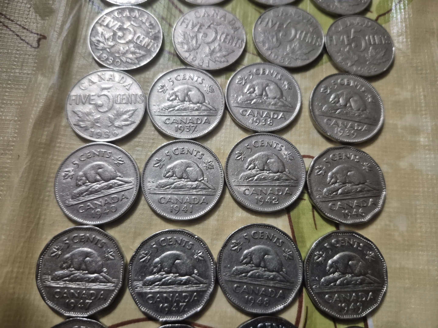 Collection of Vintage Canadian 5-Cent Coins - photo 3