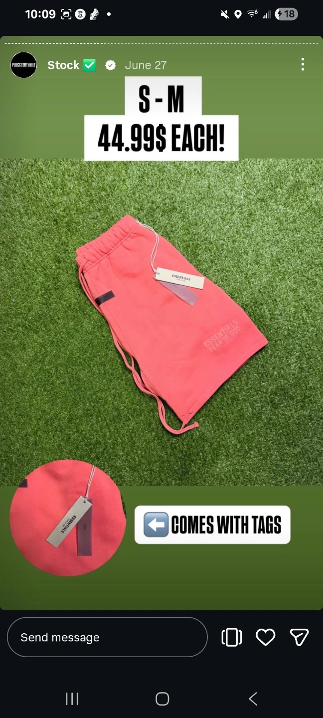 Essentials Fear of God Shorts