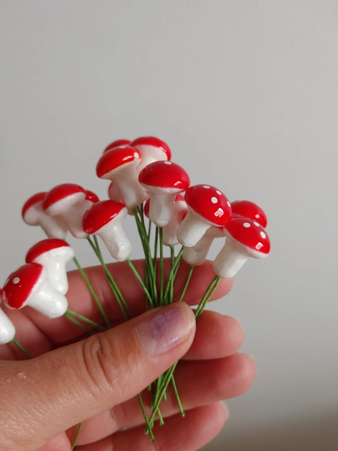 20pcs Red Mushroom Decorative Floral Picks all for $5 - photo 2
