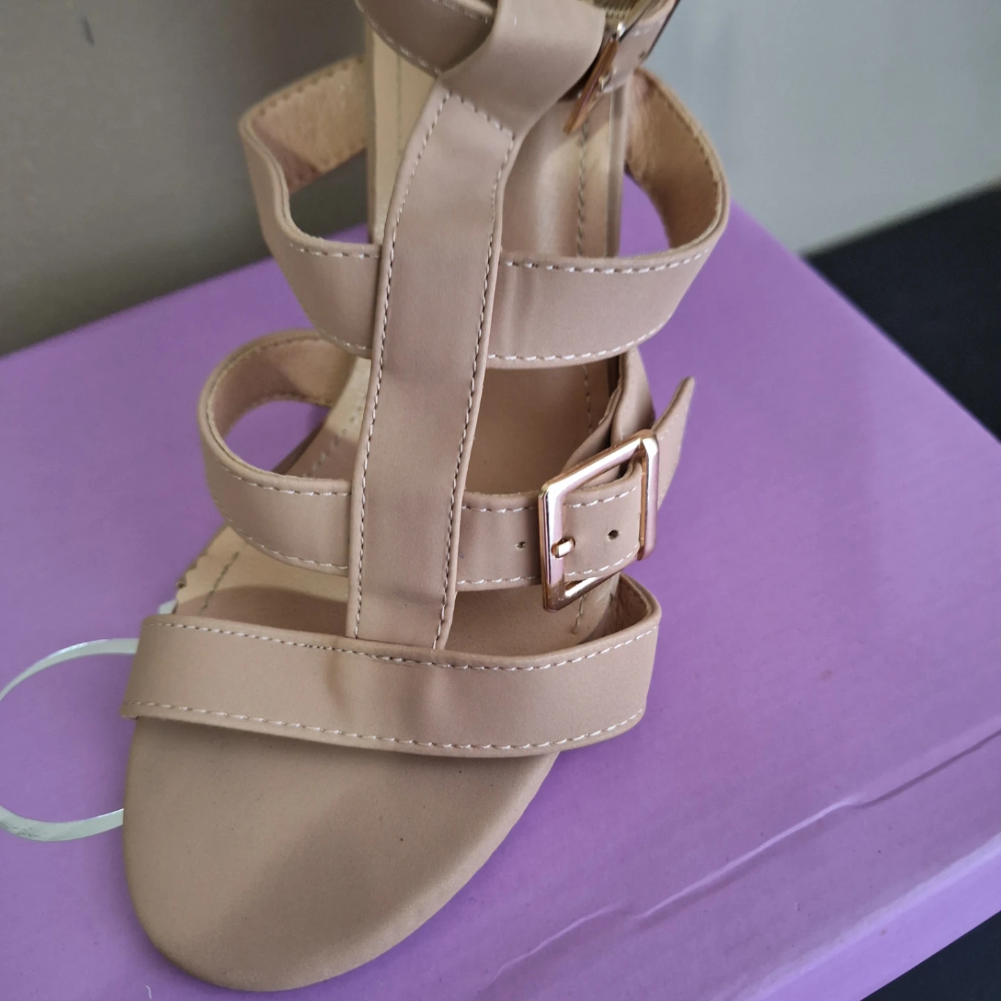 Femi Nude Strappy Block Heel Sandals - photo 2