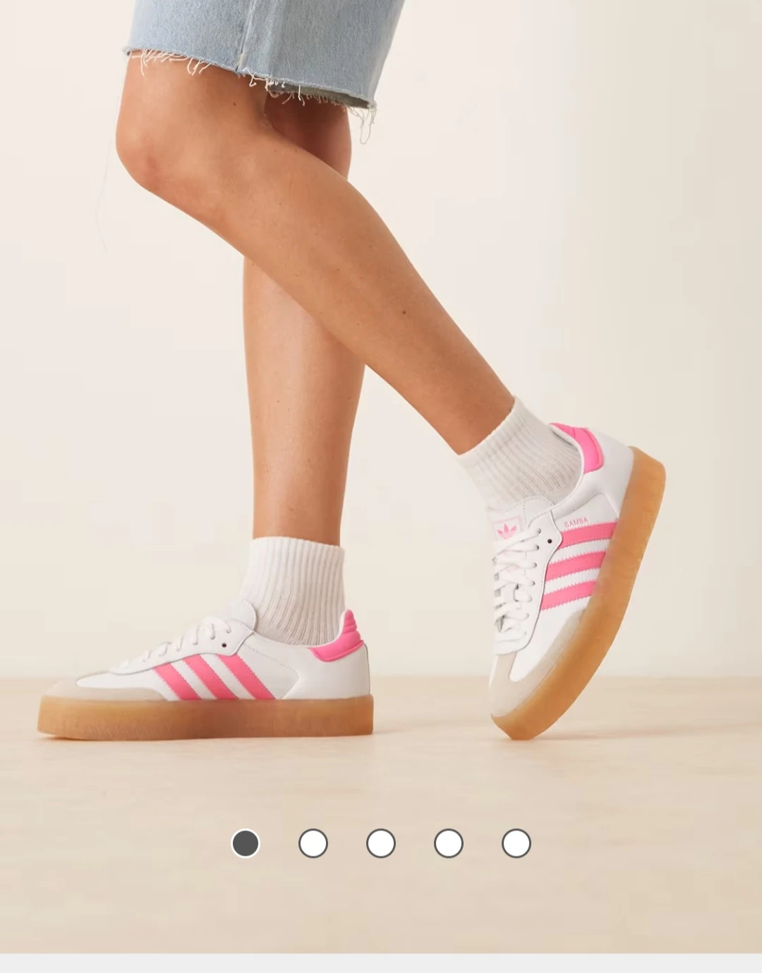 Adidas Sambae Cloud White Bliss Pink Shoes IE9109 - photo 3