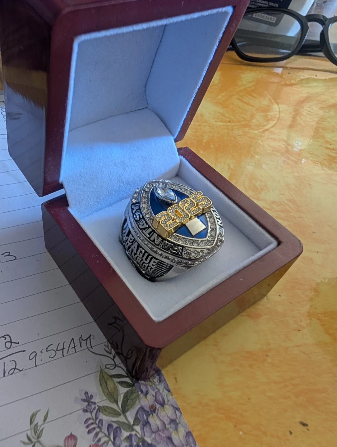 Fantasy football replica ring