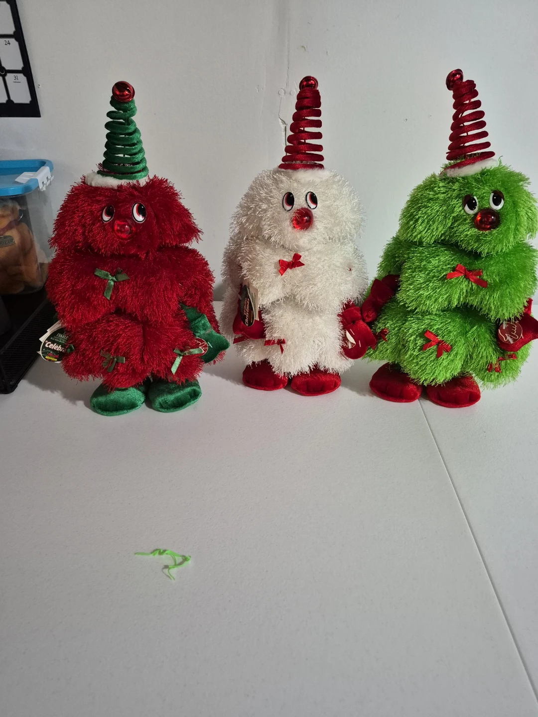 Set of 3 Animated Christmas Plush Trees