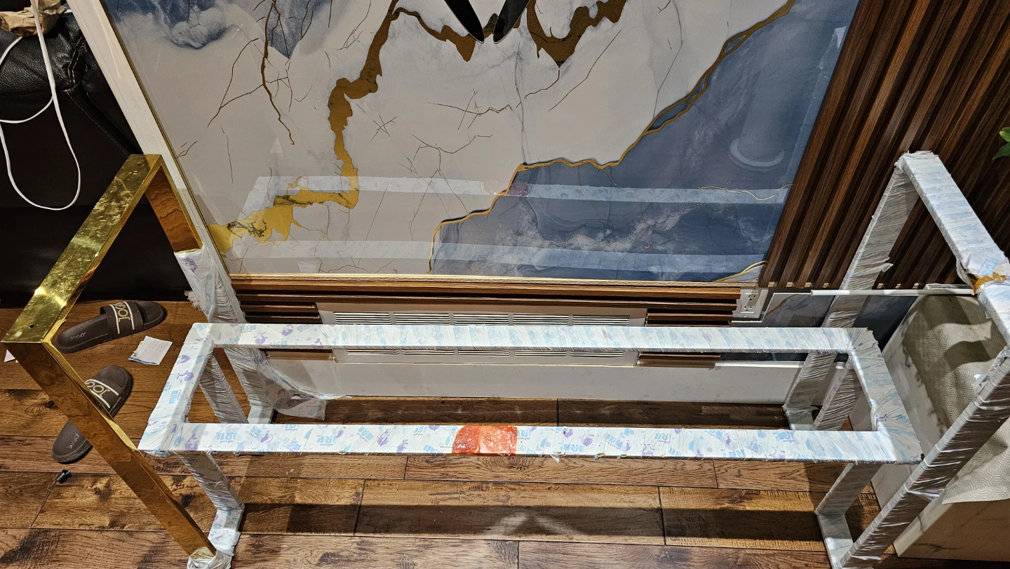 Metal table Frame Gold - photo 2