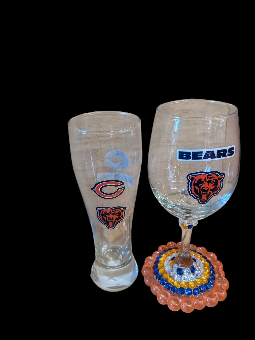 Custom Coaster Wine Glasses