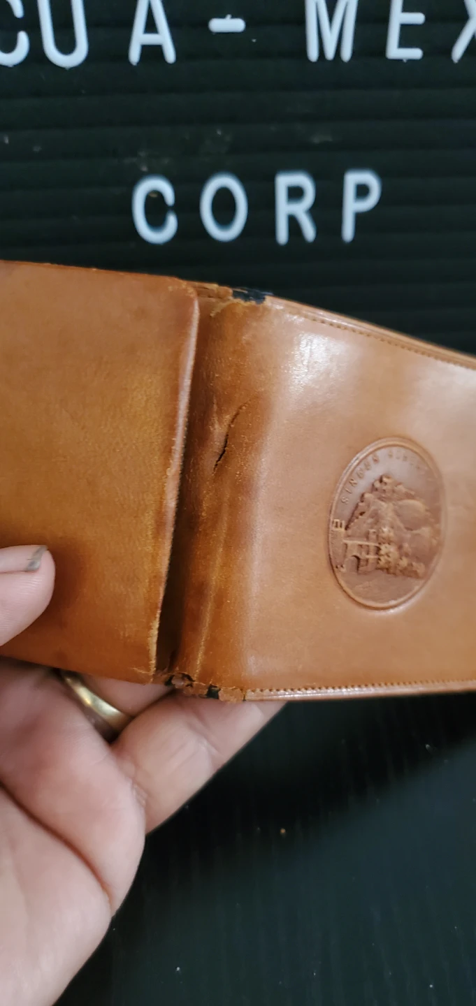 Vintage Singen Hohentwiel Leather Bifold Wallet - photo 4