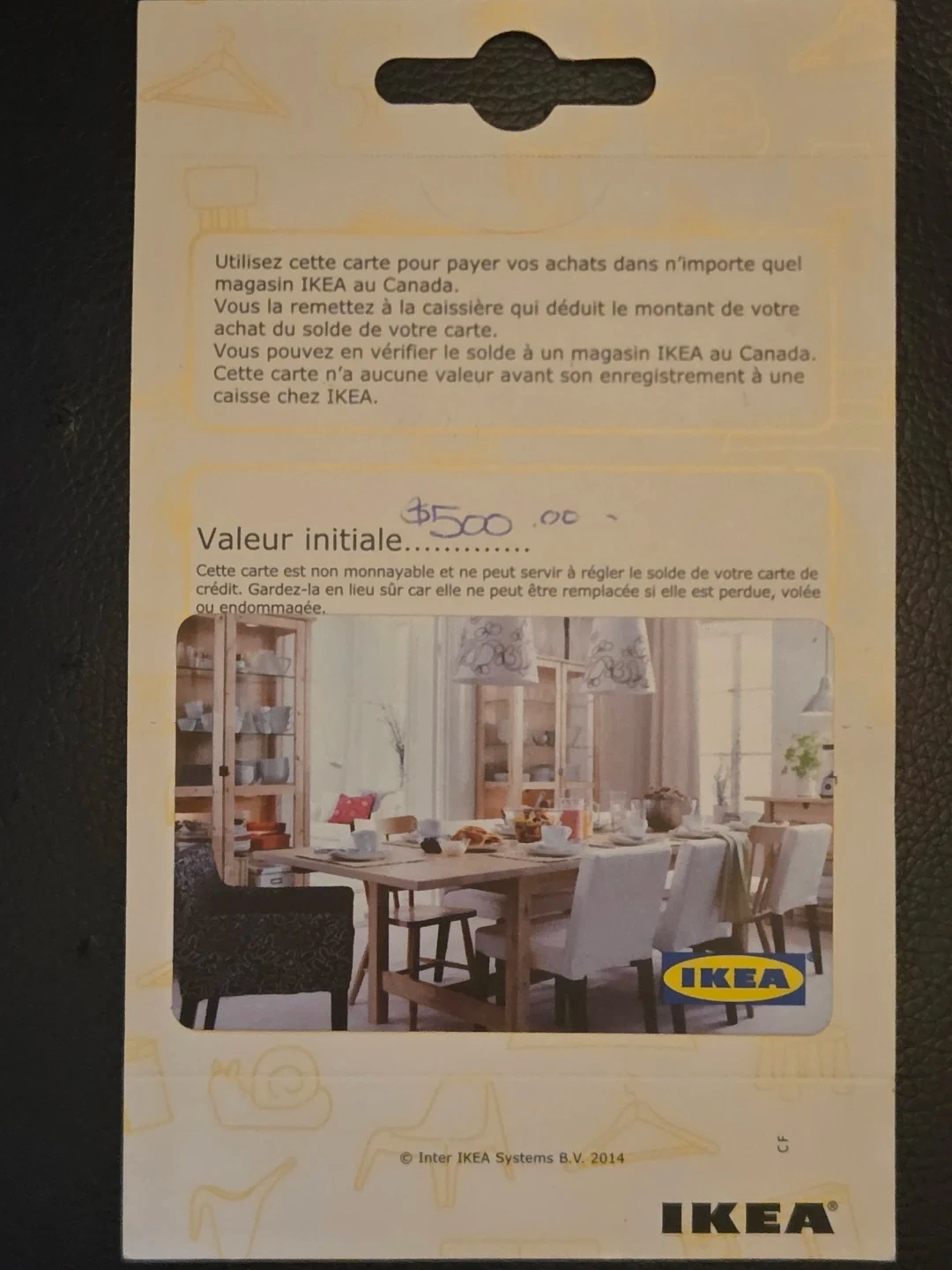 IKEA $500 giftcard