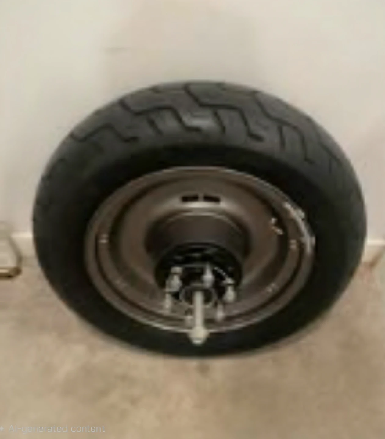 Brand new 15 inch rear rim with new dunlop 404 180/70/15