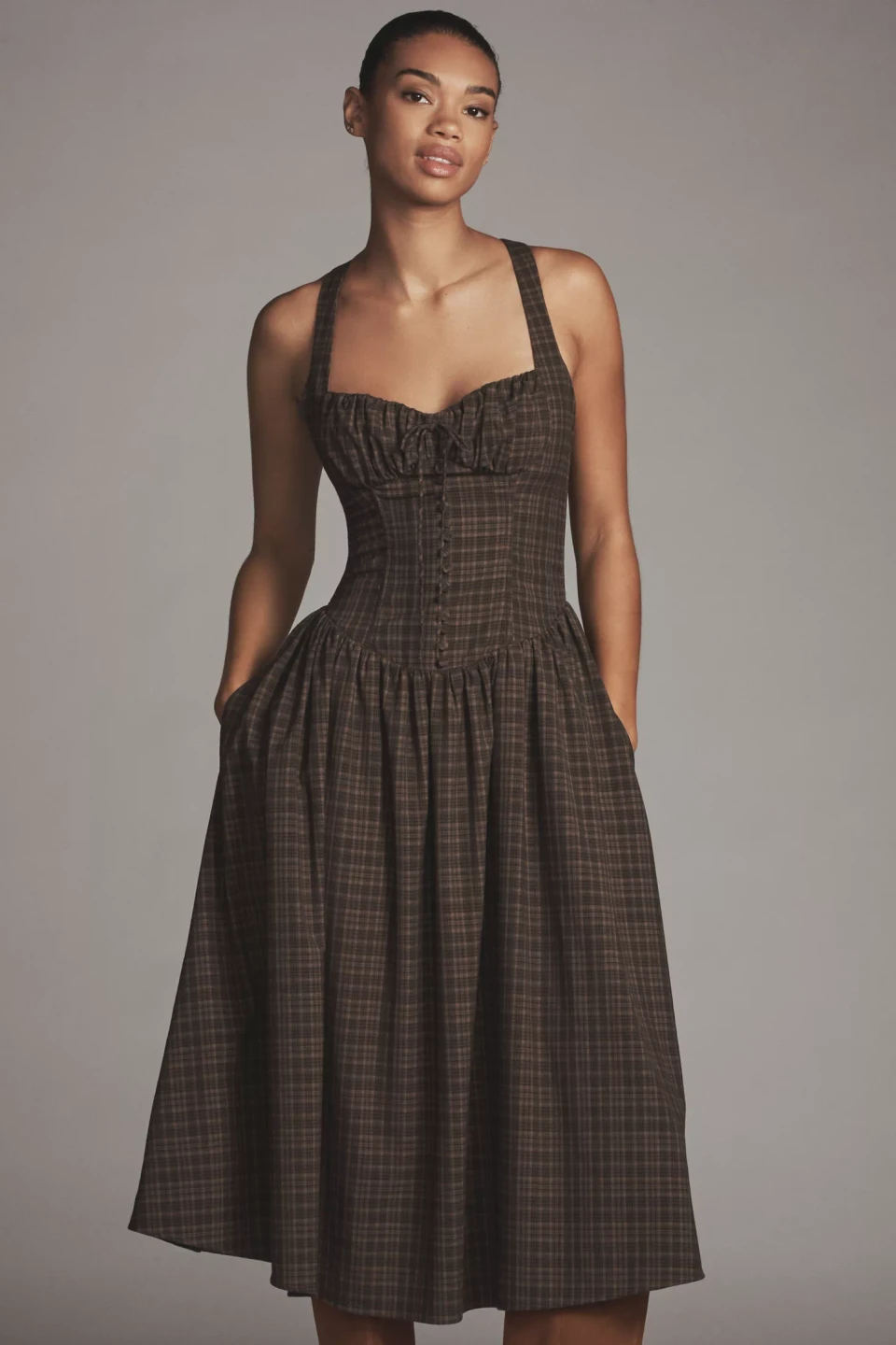Anthropologie For Love & Lemons Plaid Midi Dress - photo 5