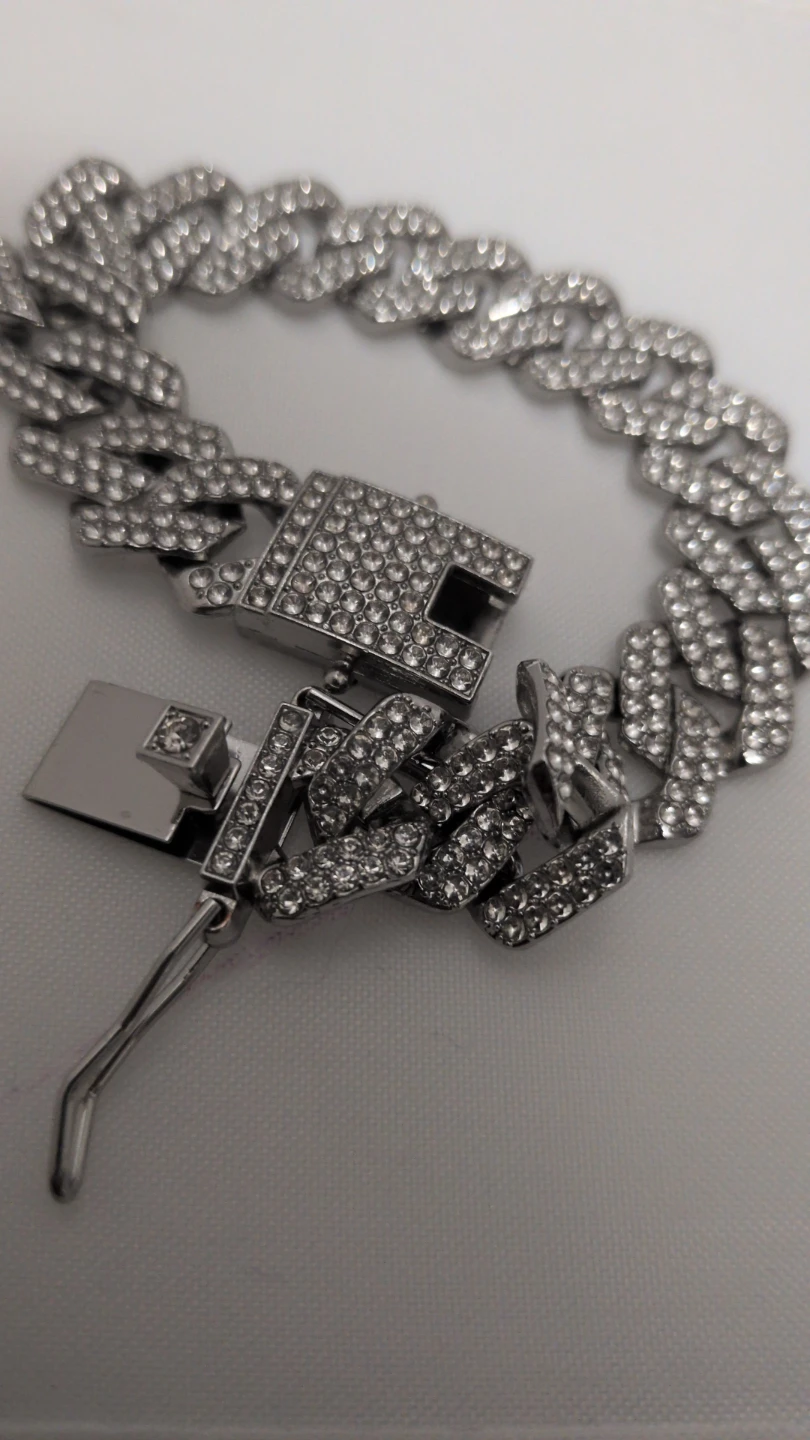 Iced Out Cuban Link Chain Bracelet - photo 4