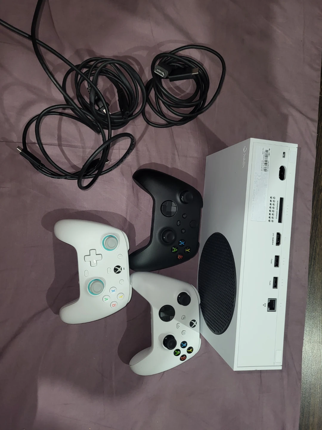 Xbox Series S Console with 3 Controllers - photo 5