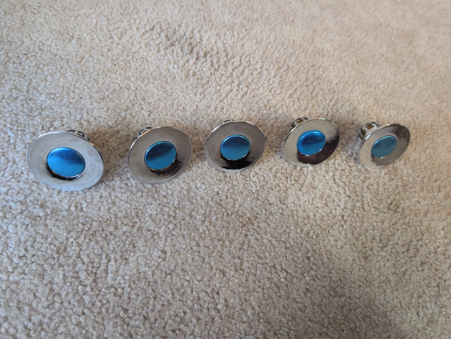 Set of 5 Chrome Pop-Up Sink Stoppers - photo 4