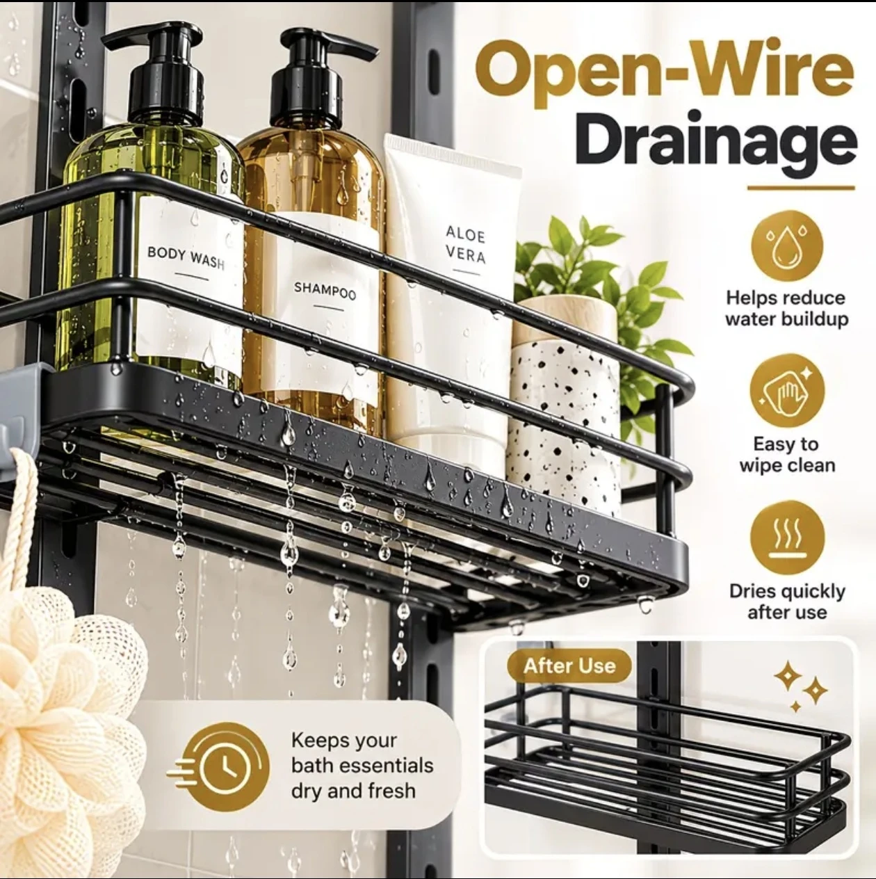 5 Tiers-Shower Caddy | Bathroom Racks (100% New) - photo 2