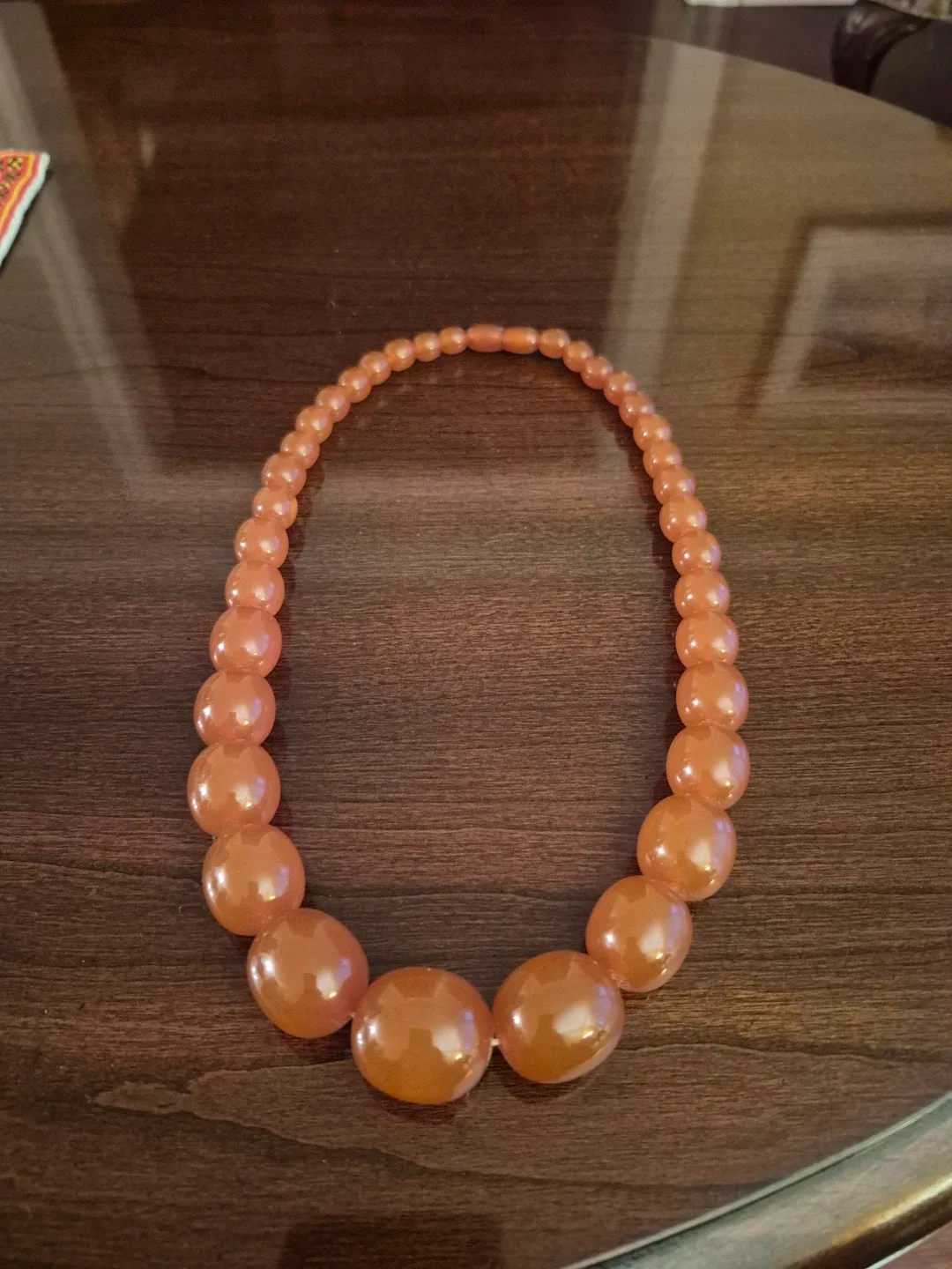Vintage Amber Bead Necklace