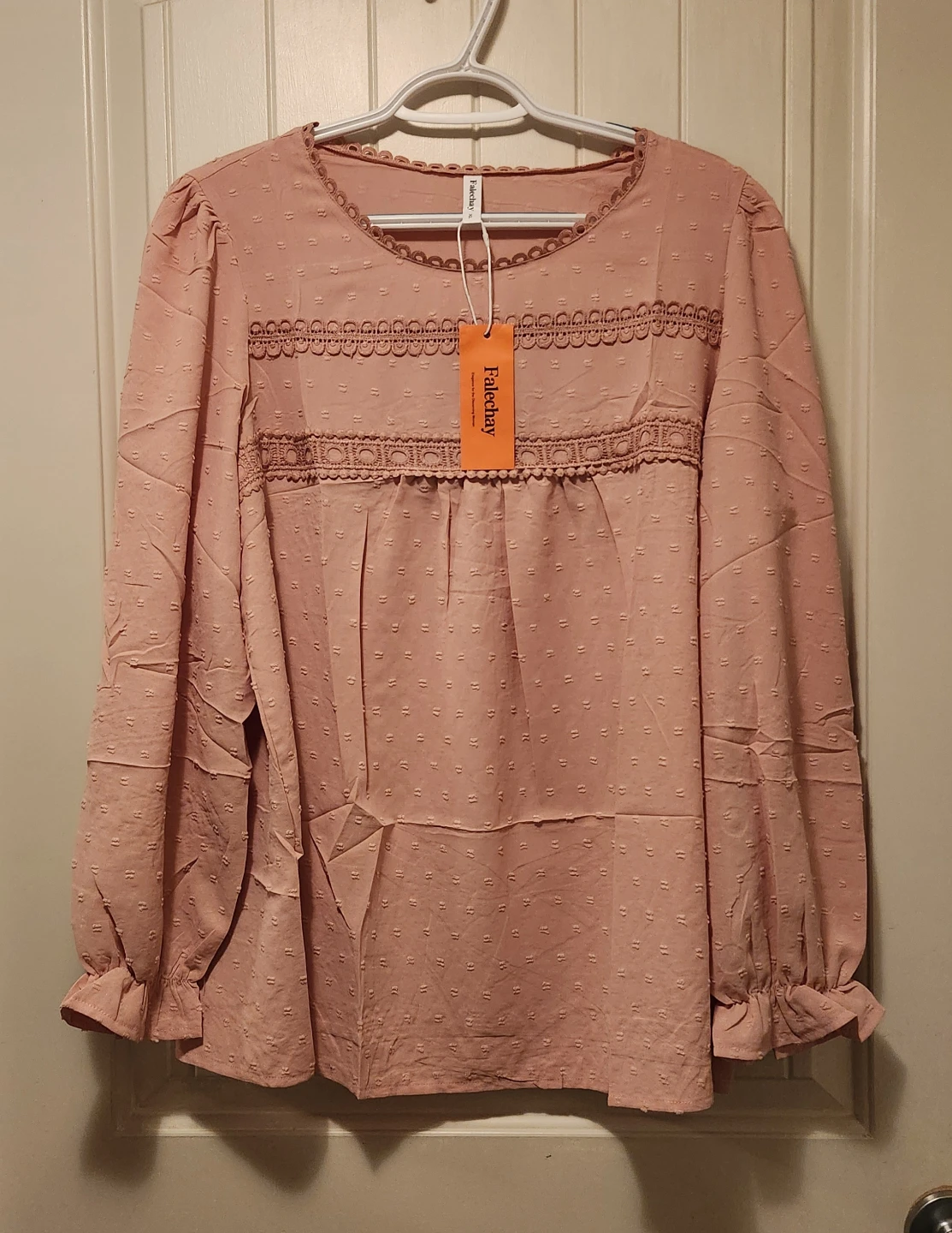 Falechay Pink Long Sleeve Blouse Size XL - photo 3