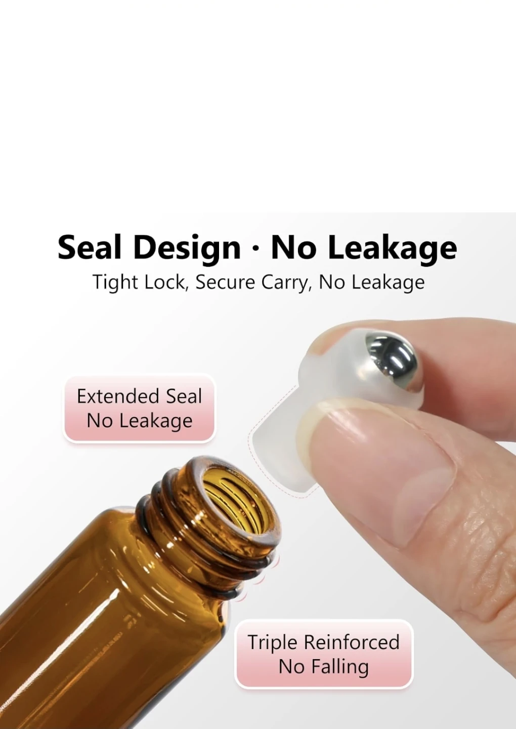 Amber Glass Essential Oil Roller Bottles - photo 4