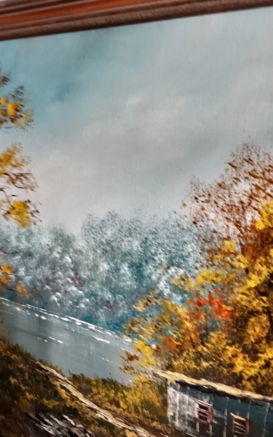 Framed Cabin Oil Painting Signed "Henrique" - photo 4