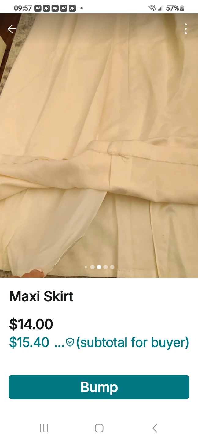Jim Hjelm Occasions Cream Maxi Skirt - photo 5