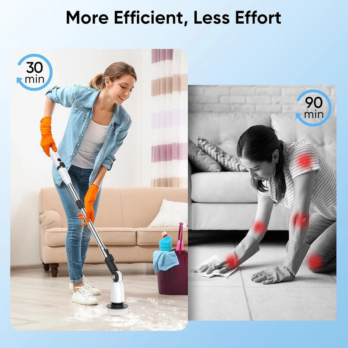 Electric Power Scrubber with Extendable Handle - photo 3