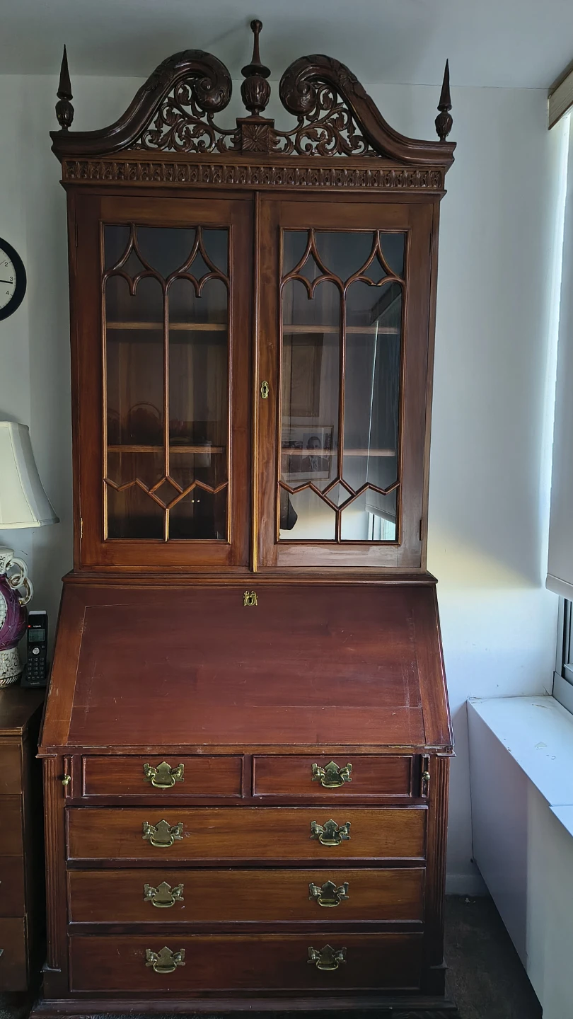 Chippendale Style Secretary Desk with Hutch