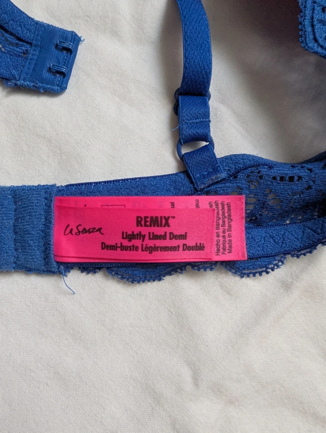 La Senza Remix Light Lined Demi Bra size 34C blue - photo 5