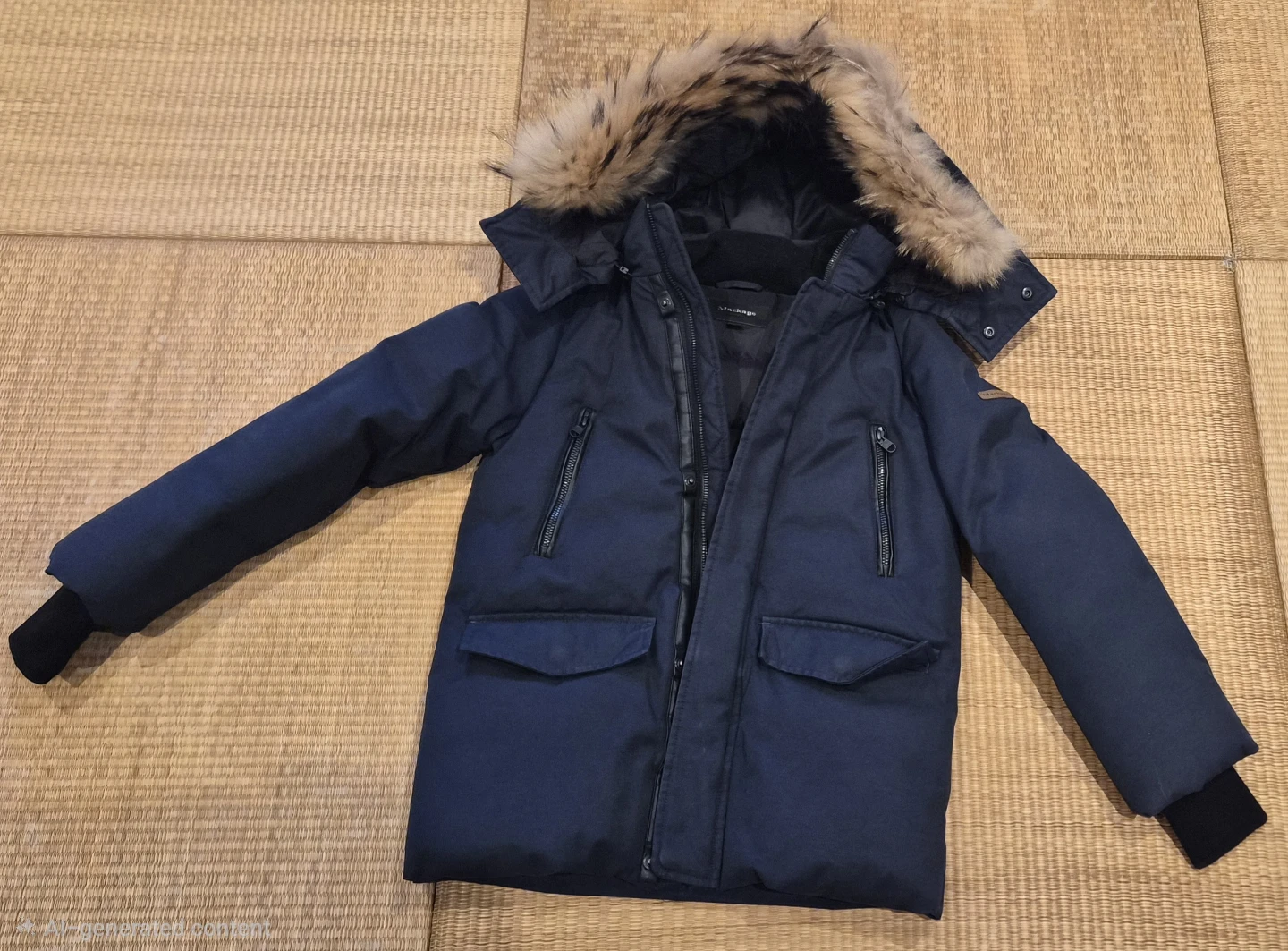 Kids Mackage Jo Navy Winter Down Coat - photo 2