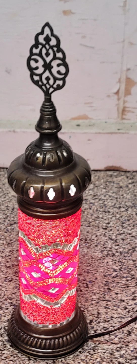 Turkish Mosaic Cylinder Table Lamp