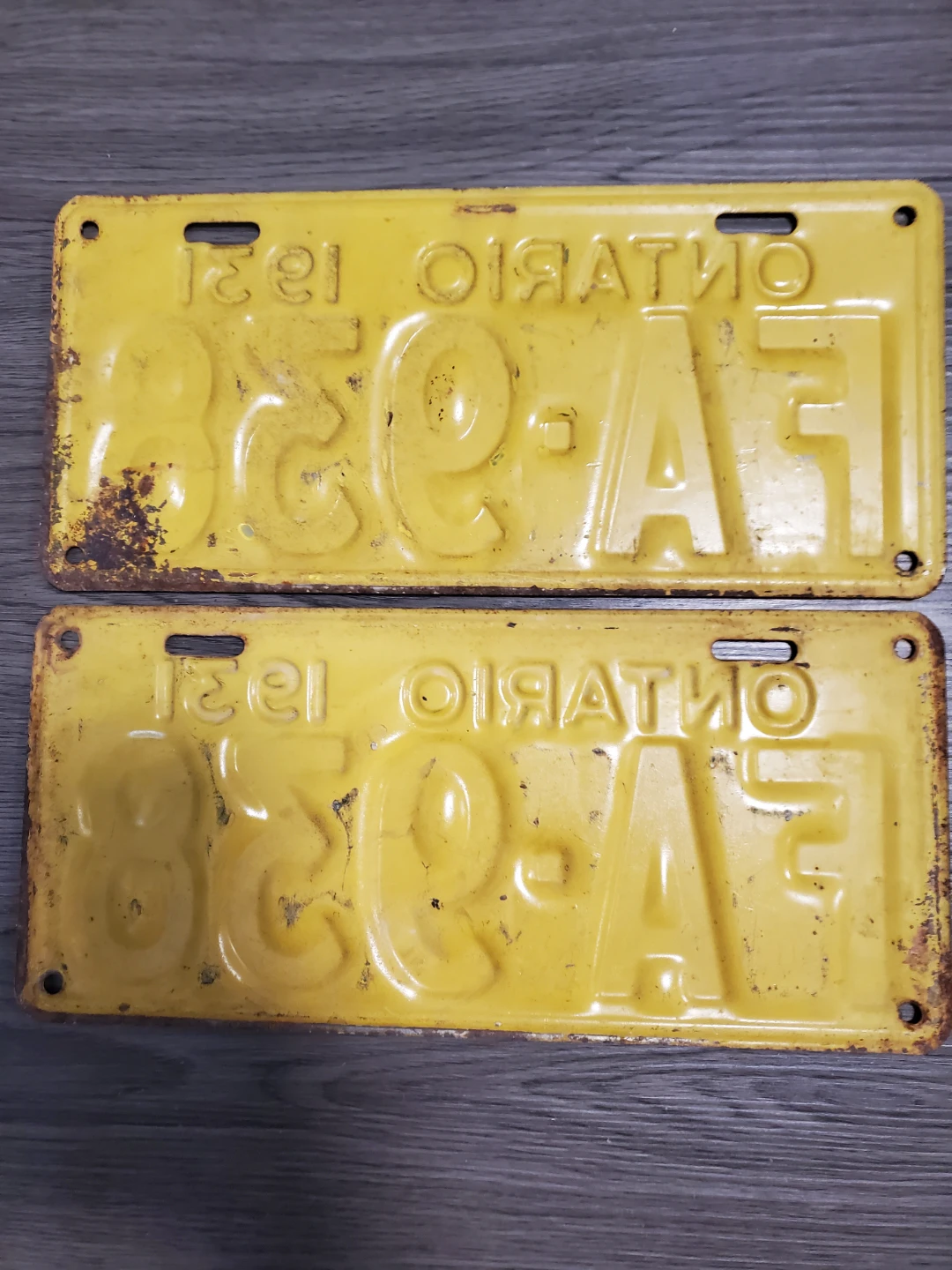 Pair of 1931 Vintage Ontario License Plates - photo 5