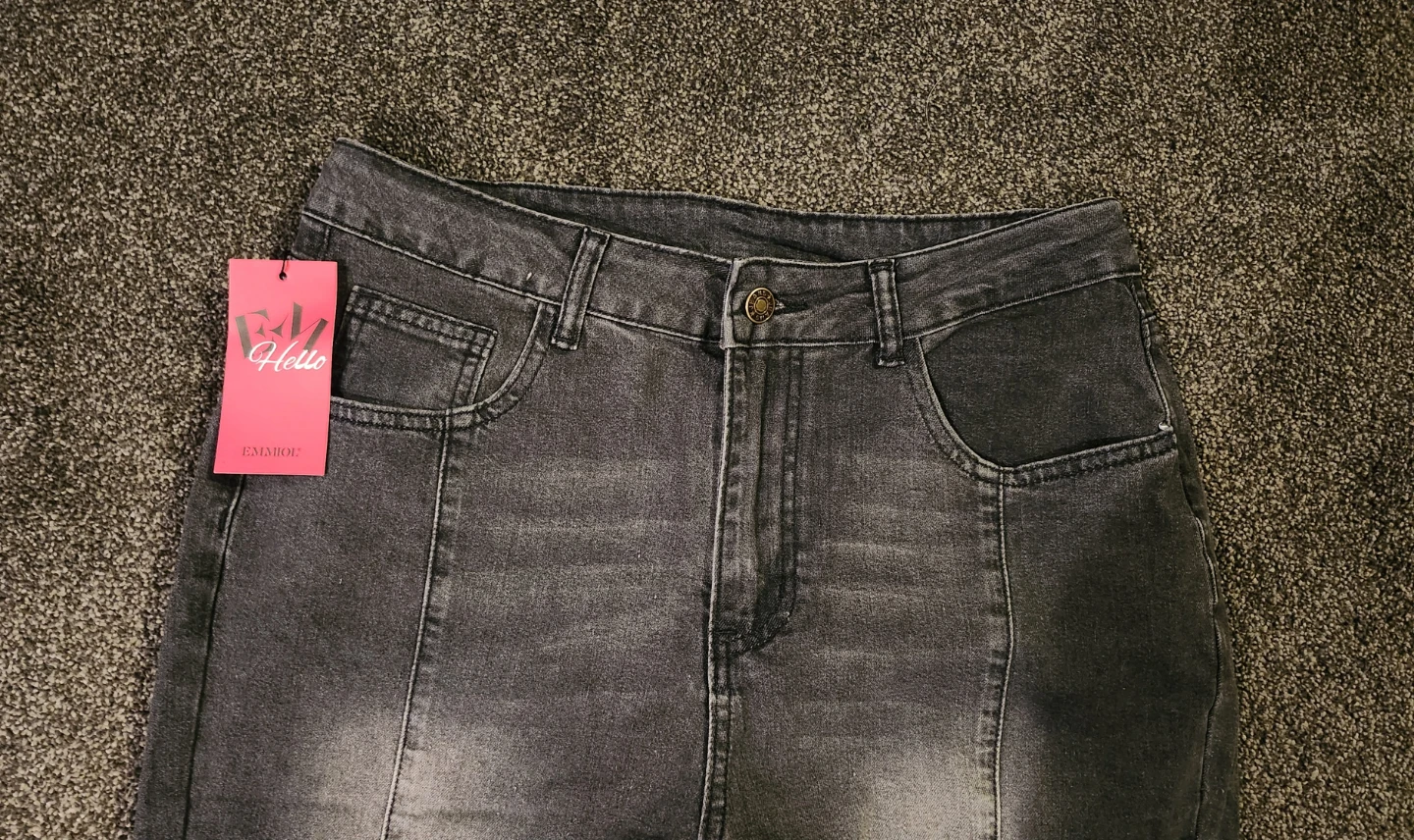 Emmioe Grey Washed Flare Jeans - photo 4