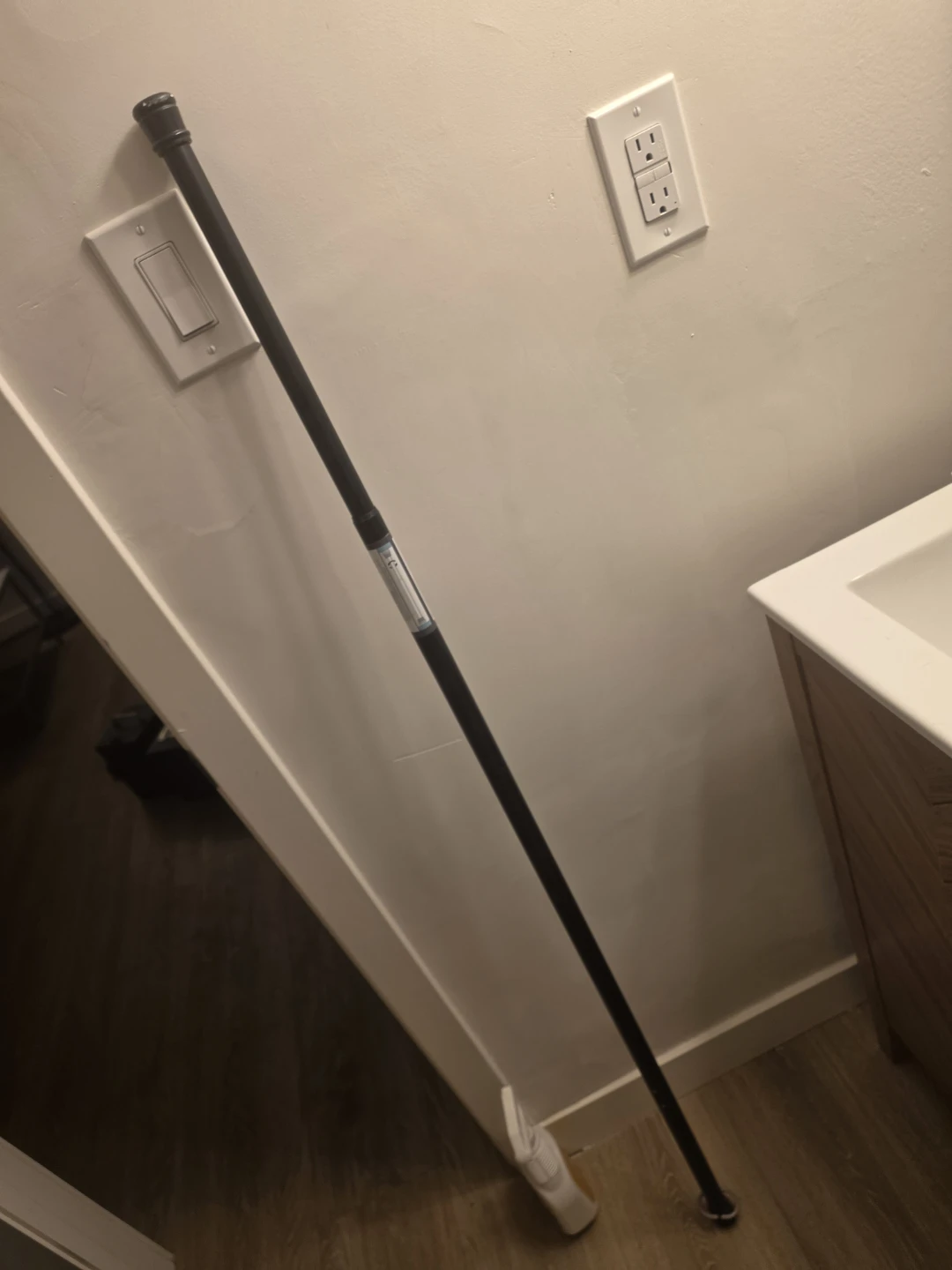 Black Tension Shower Curtain Rod
