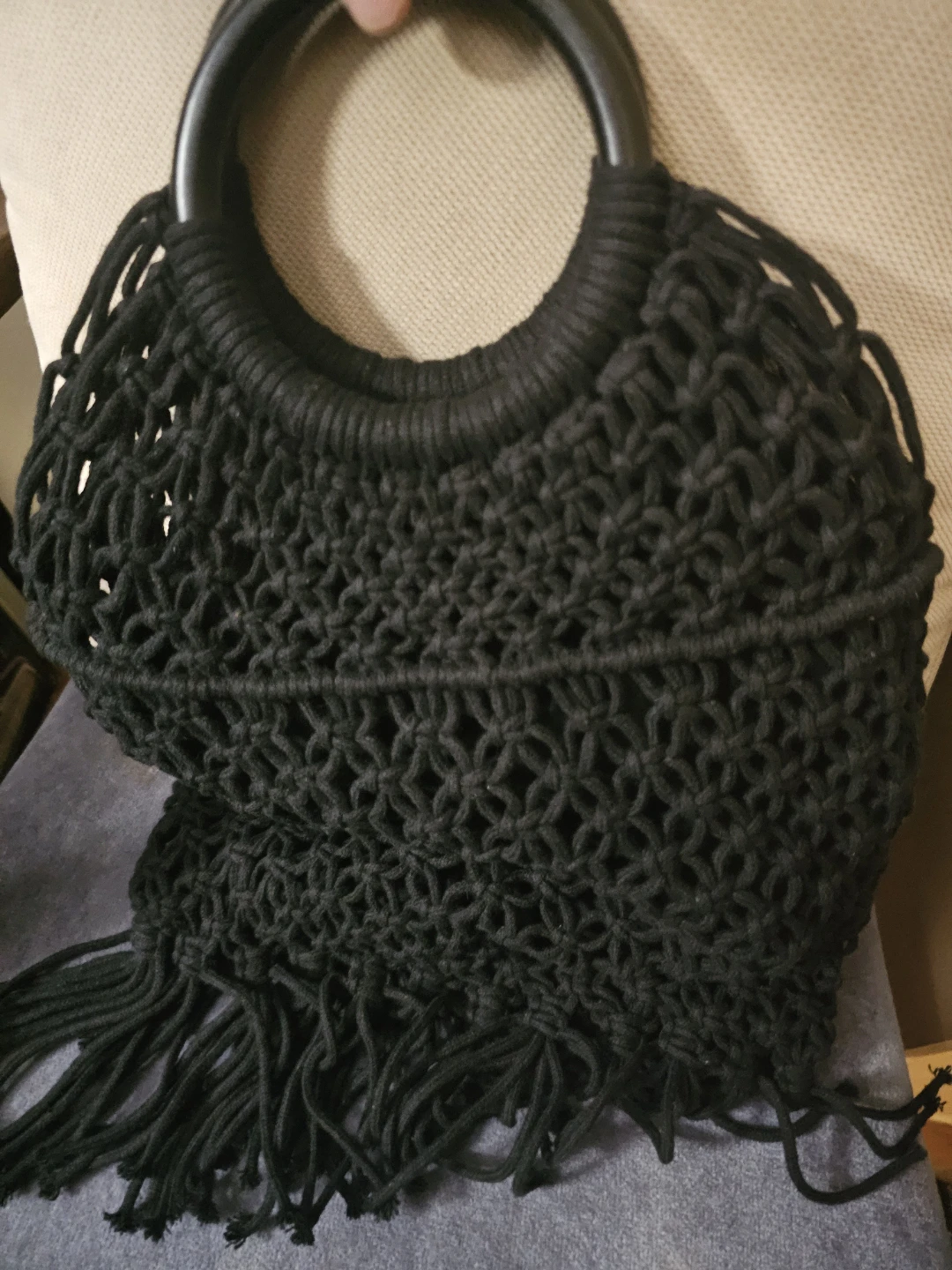 Black Macrame Handbag - photo 2