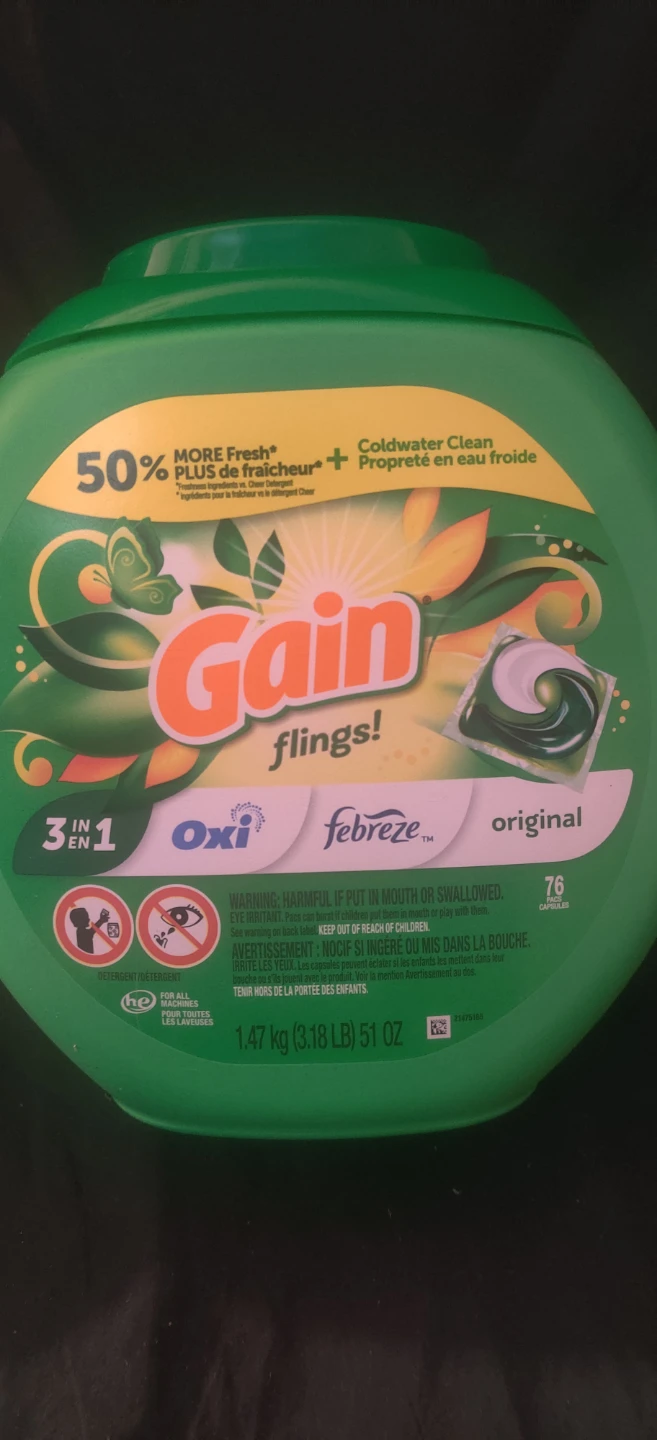 Gain Flings 3-in-1 Original Laundry Detergent Pacs