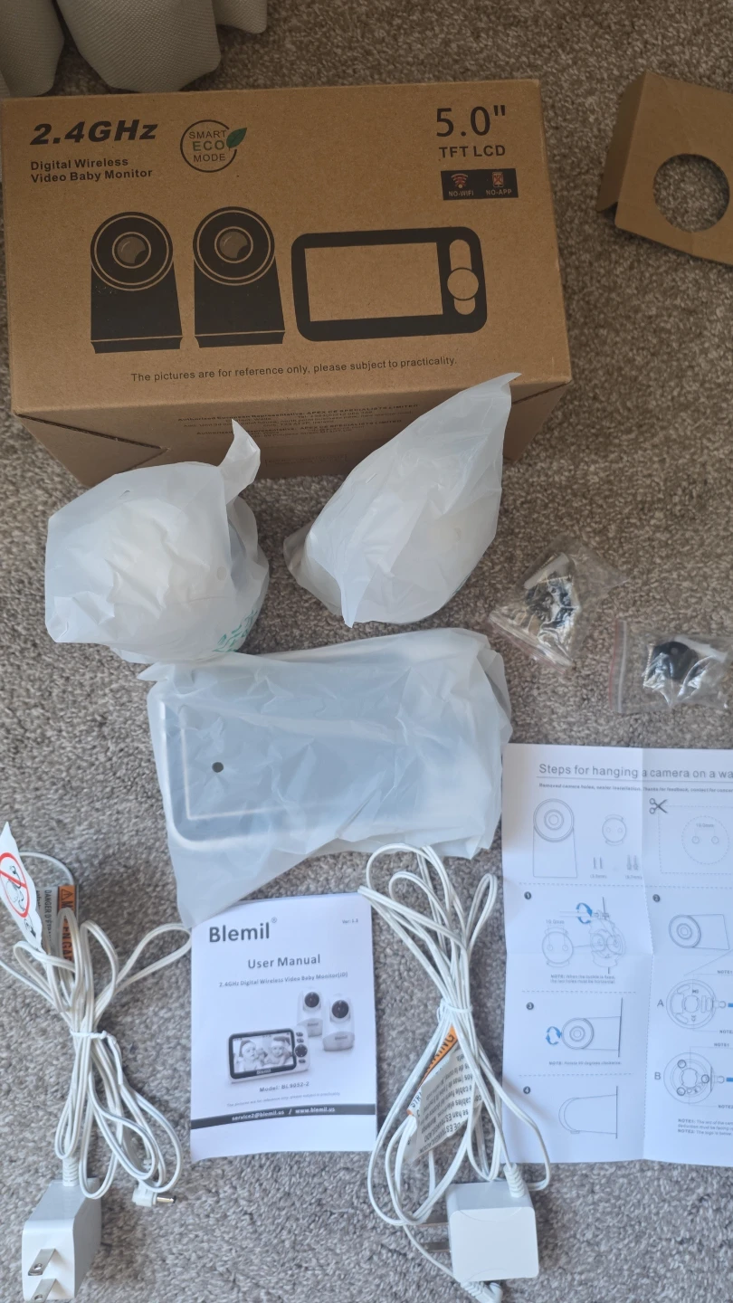 Blemil Digital Wireless Video Baby Monitor, 5.0 inch - photo 3
