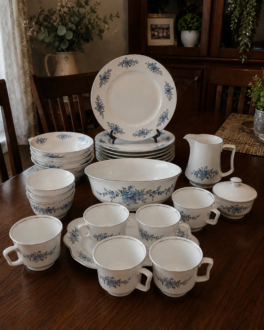 Vintage Floral Porcelain Dinnerware Set