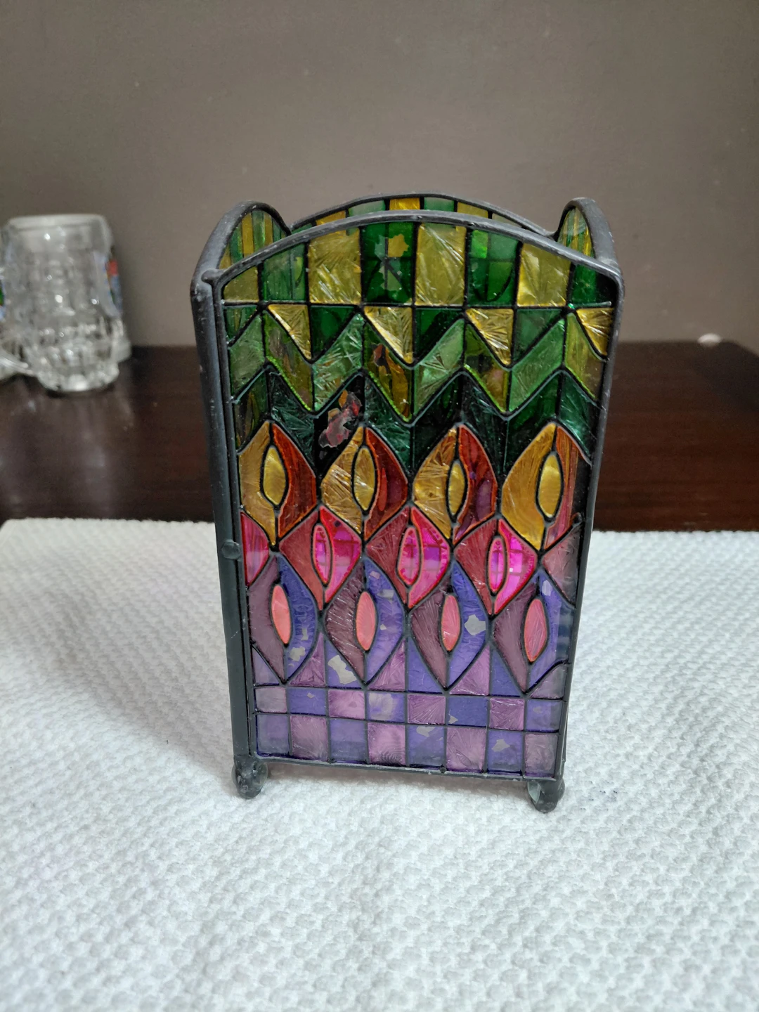 Stained Glass Decorative Container