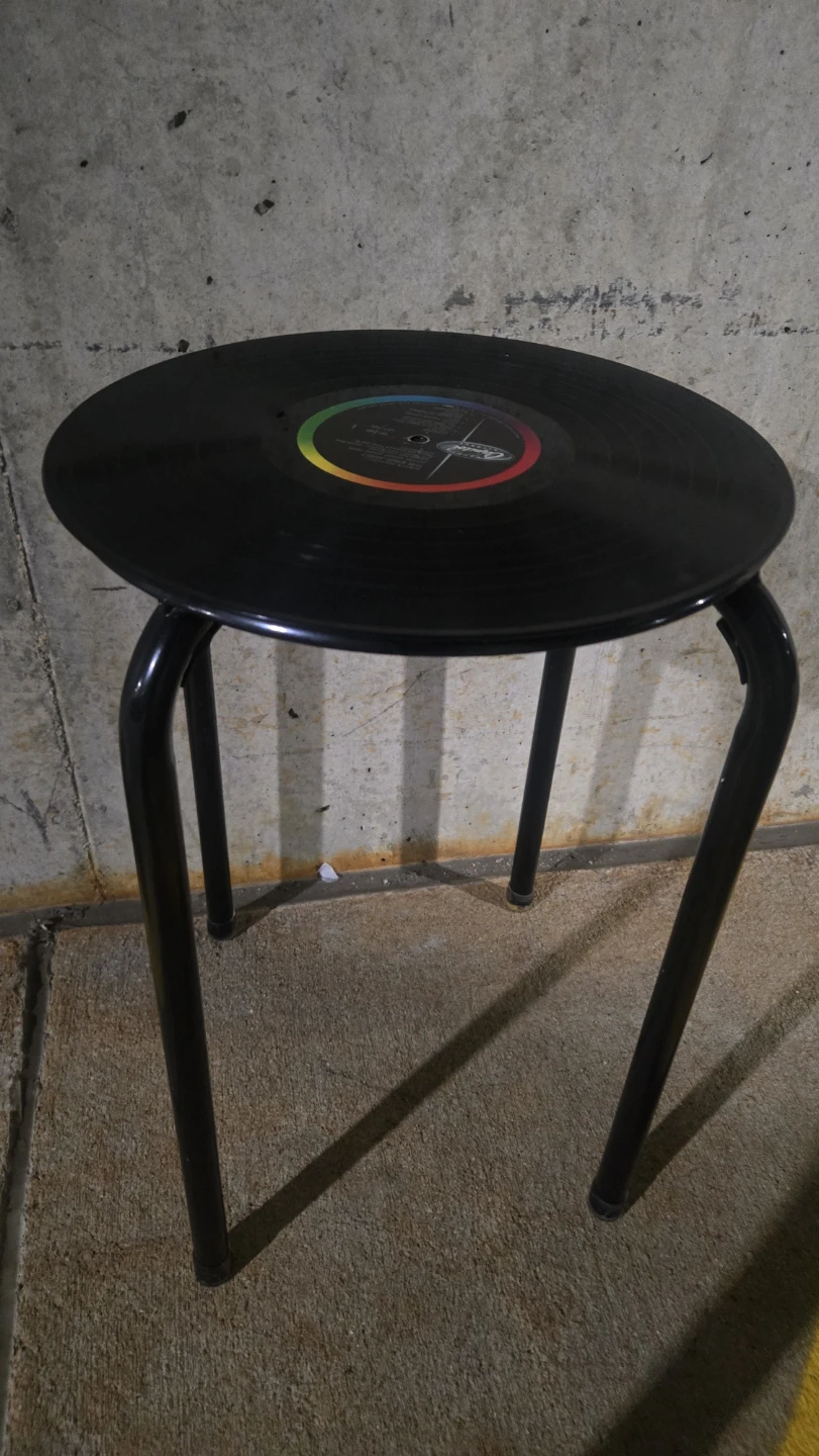 Novelty Vinyl Record Stool