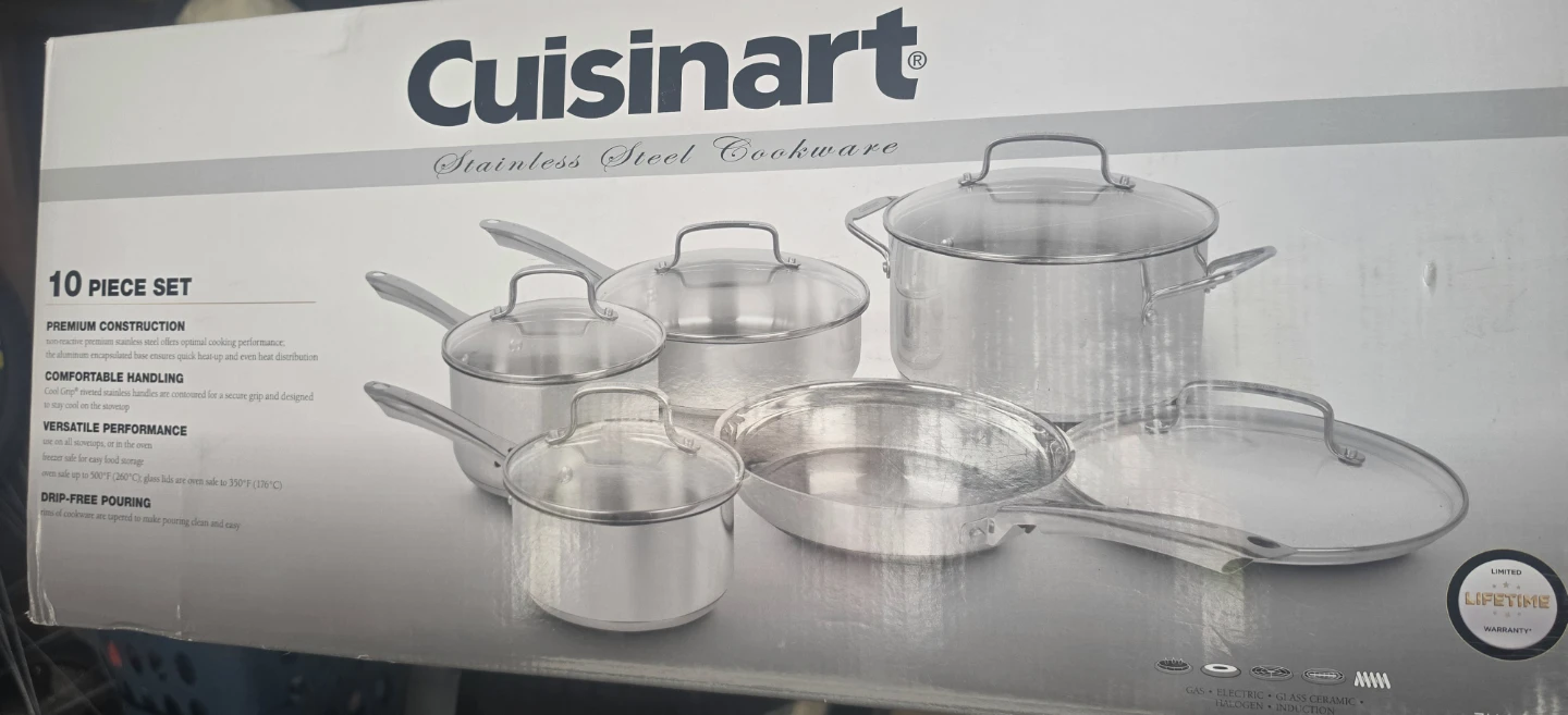 Cuisinart 10-Piece Stainless Steel Cookware Set