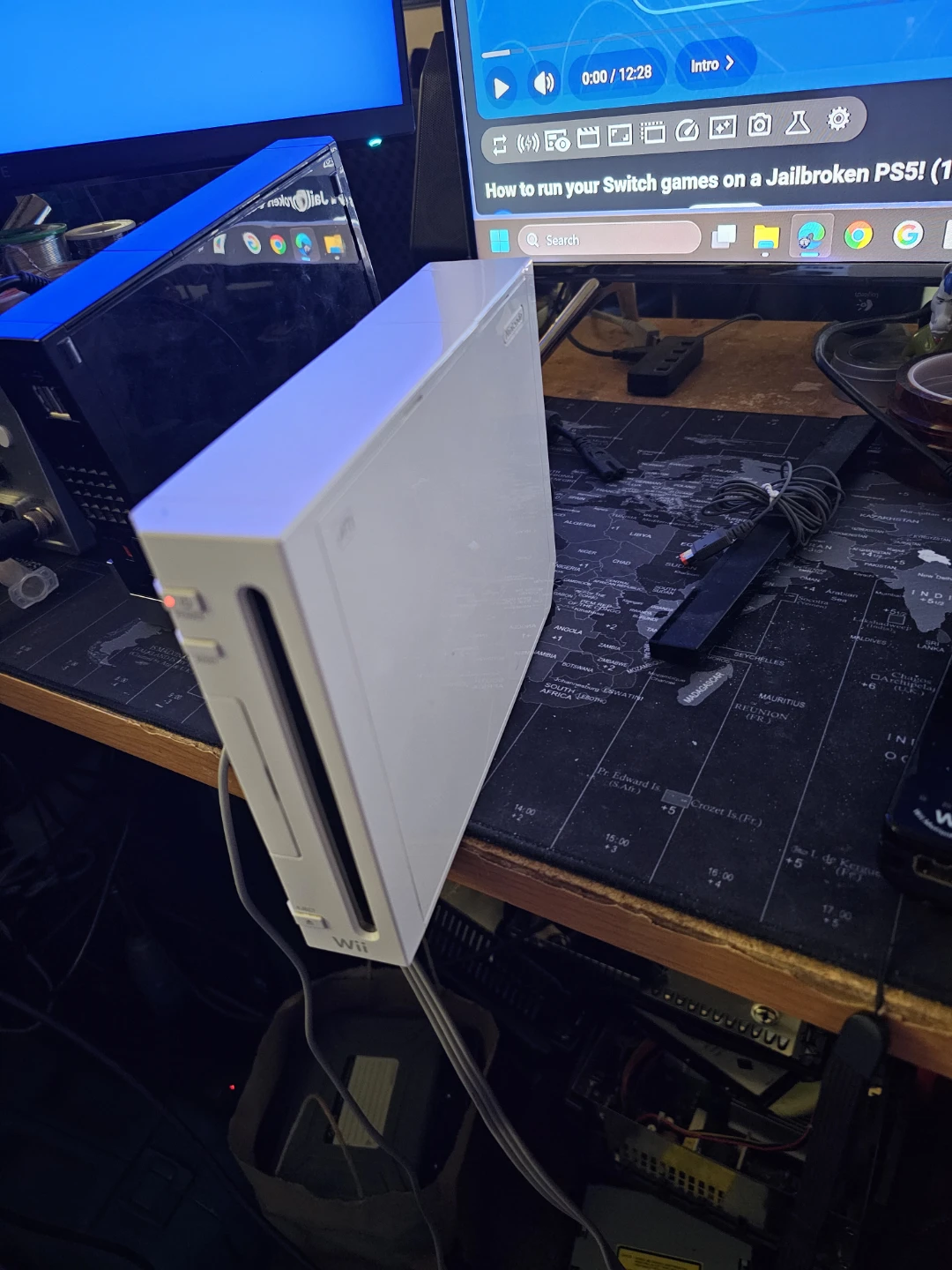 Modded Nintendo Wii Console with antenna NO CABLES - photo 2