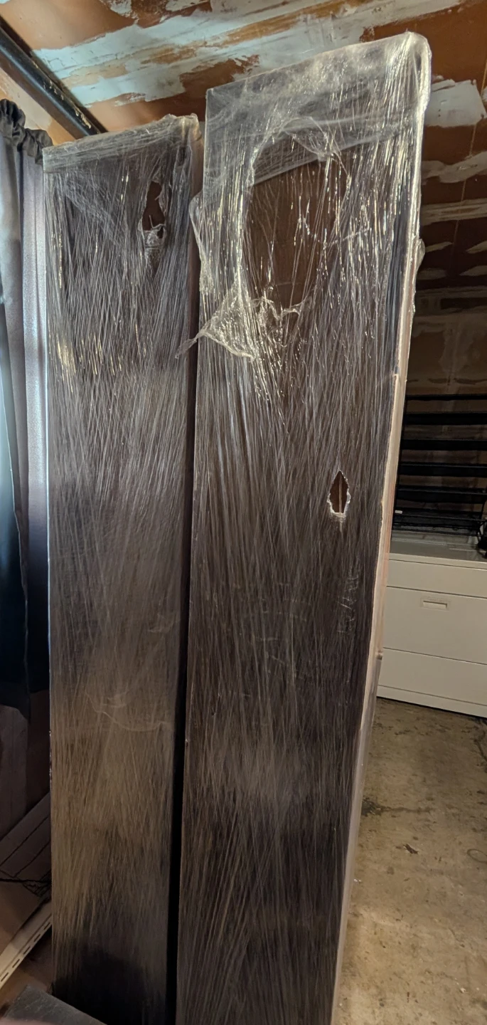 3 Tall Wooden Cabinet with Glass Doors - photo 4