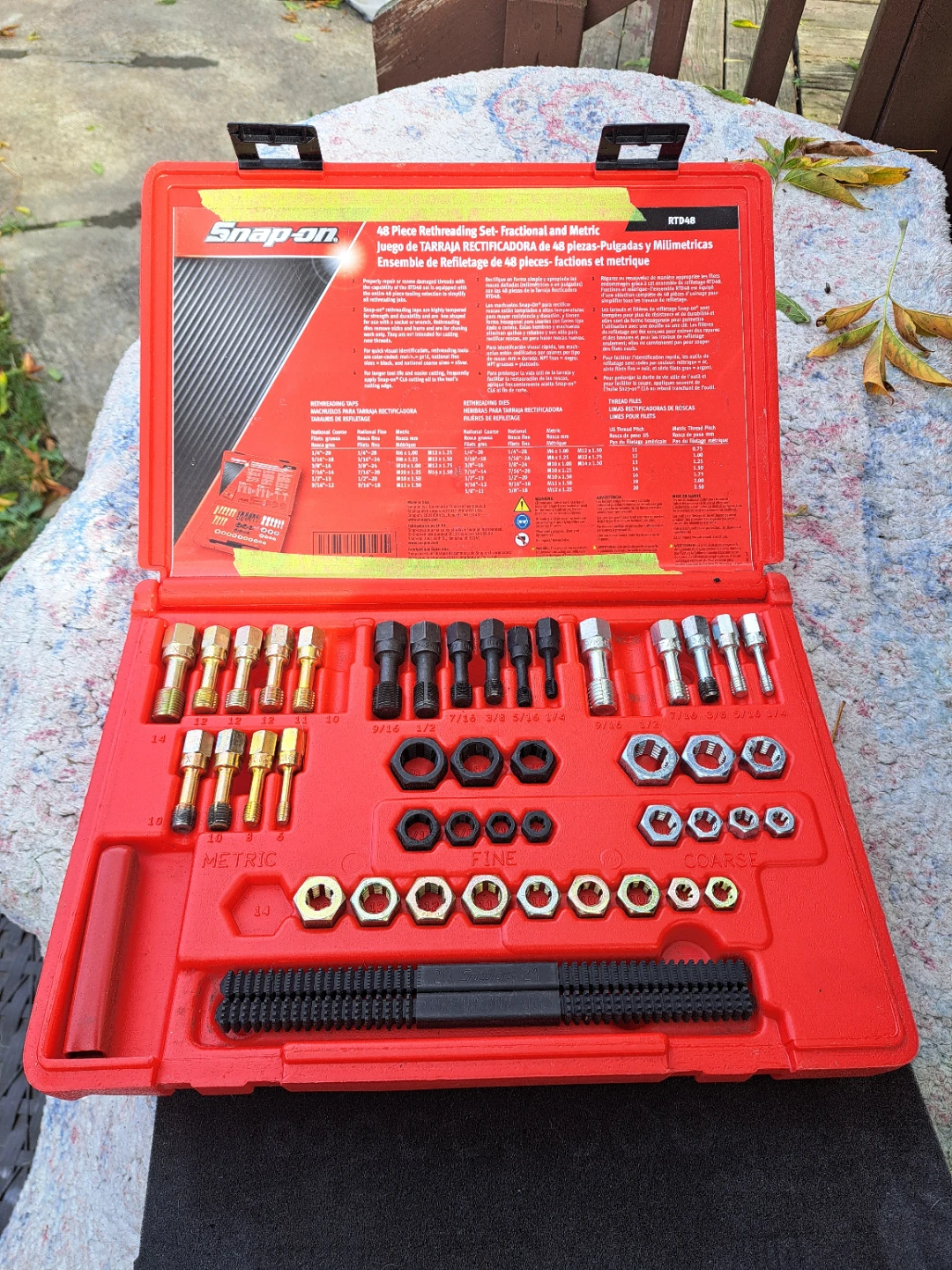 Snap-on 48 Piece Rethreading Set RTD48