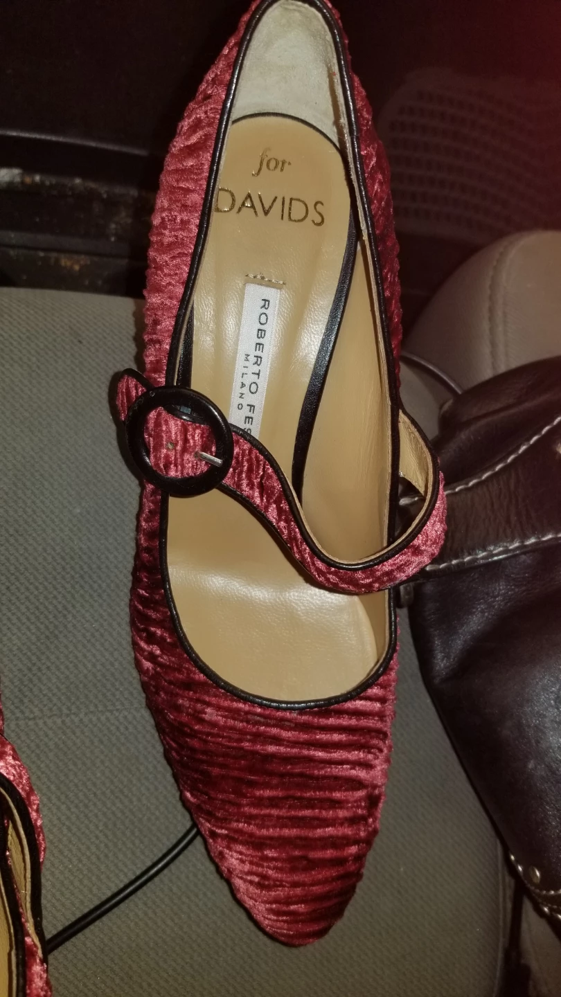 Roberto Festa for Davids Burgundy Velvet Heels - photo 2