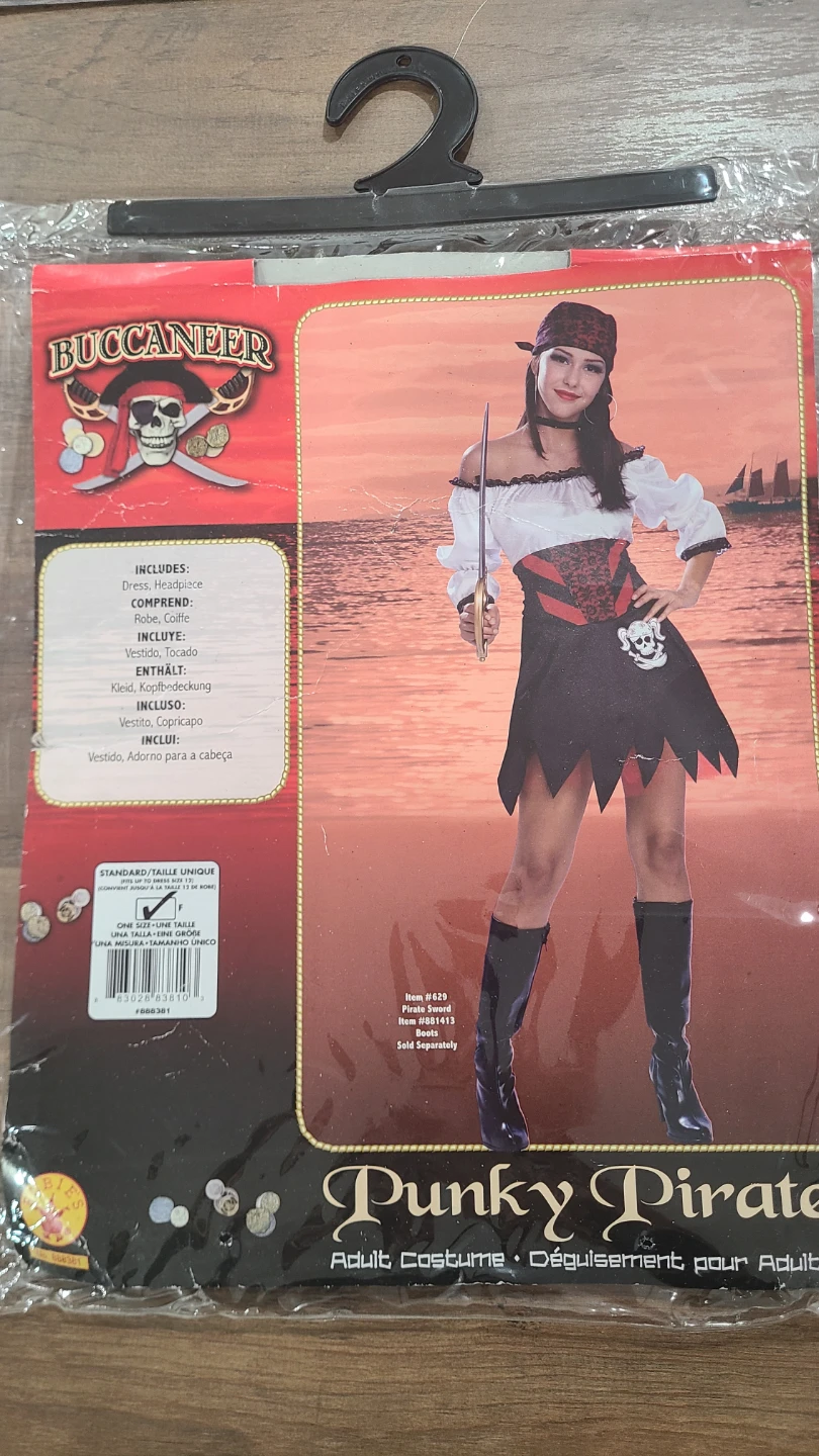 Rubie's Punky Pirate Costume (Fits up to size 12)