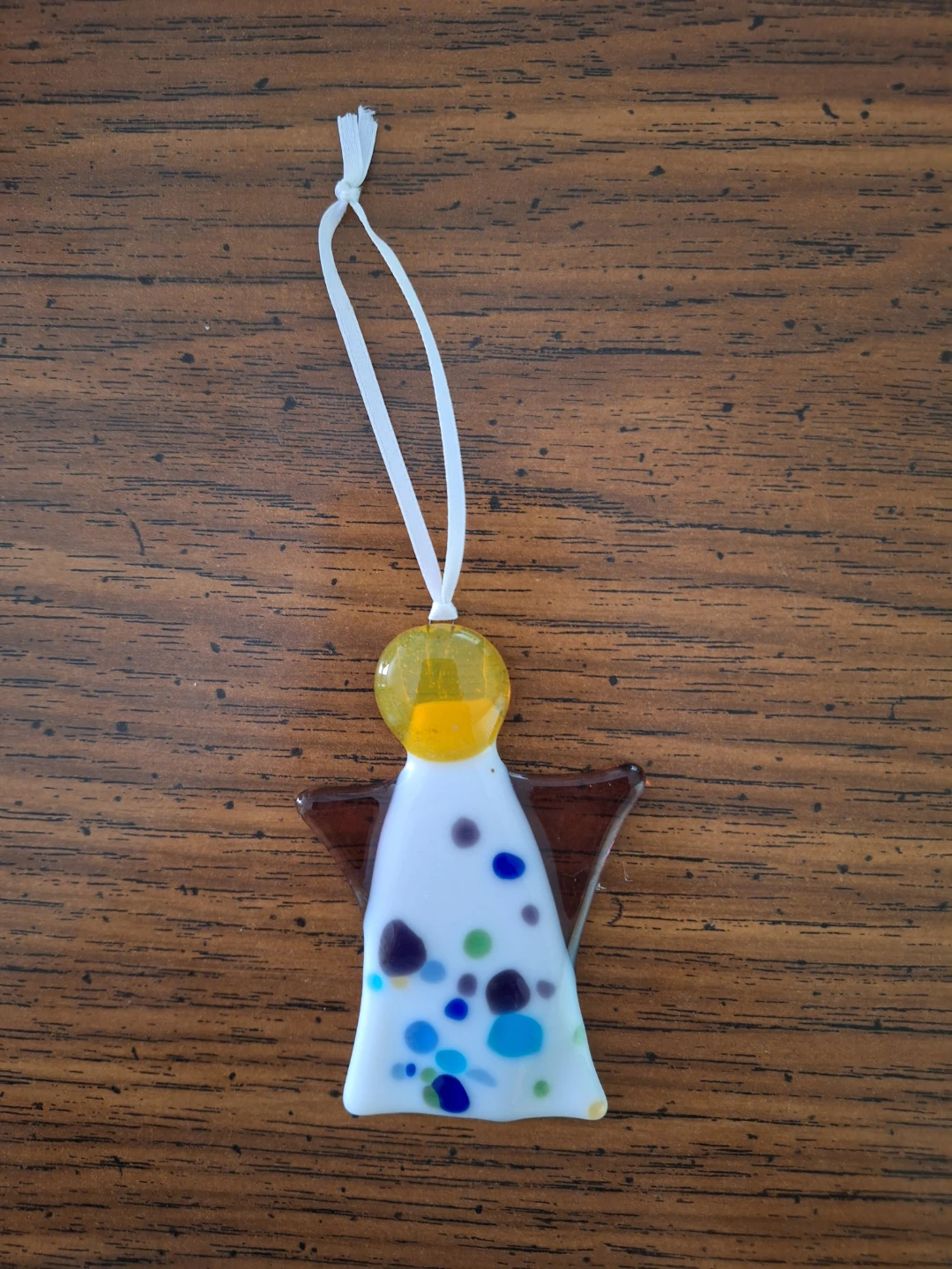 Fused Glass Angel Ornament