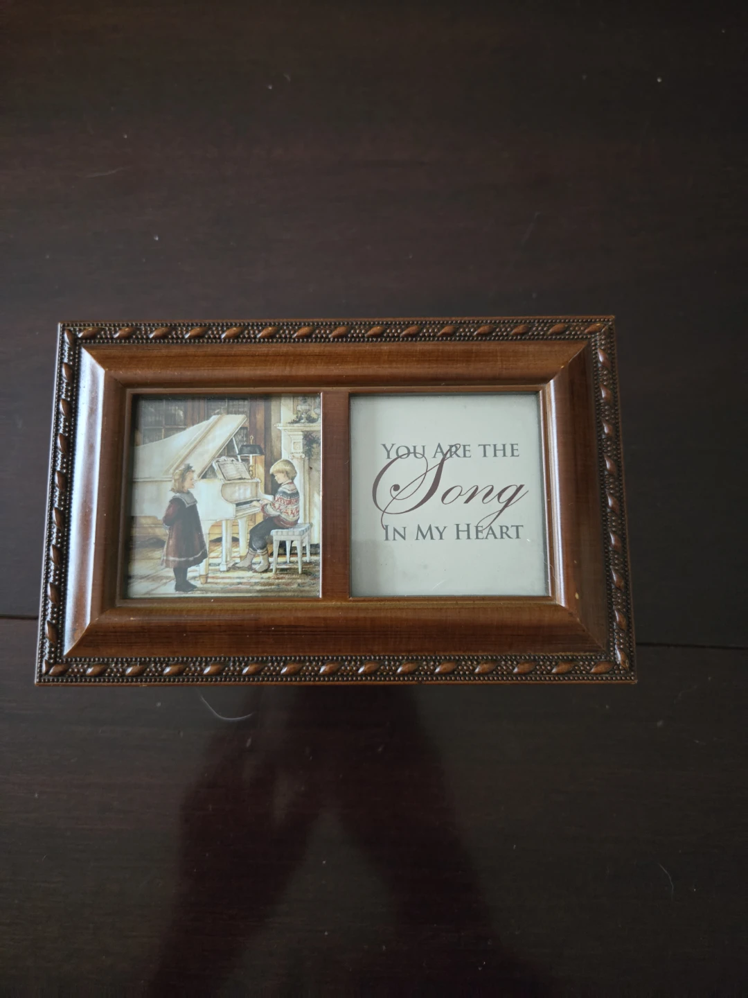 Wooden Music Box with Song In My Heart Inlay