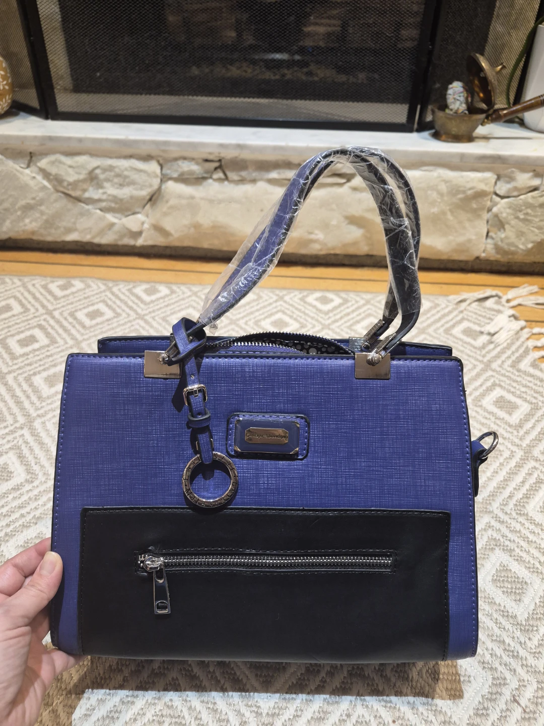 Catherine Malandrino Purple and Black Handbag - photo 4