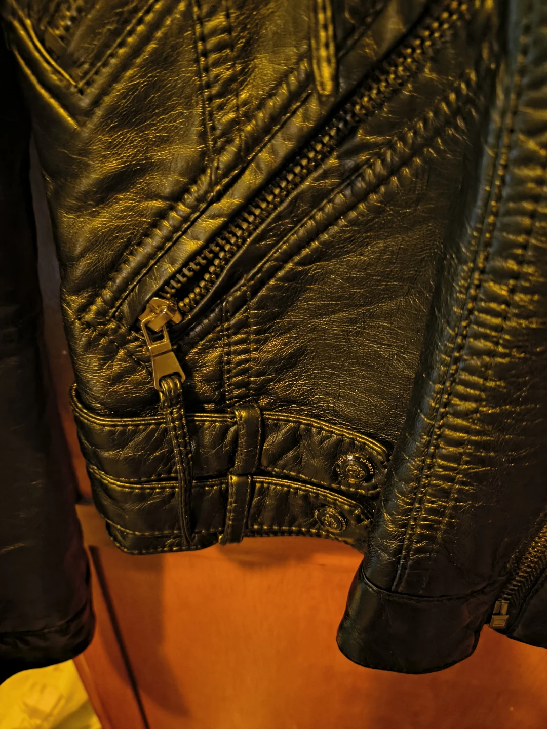 Black Superman Leather Jacket - photo 4