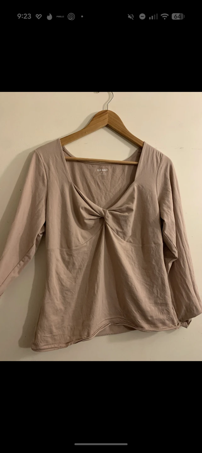 Old Navy Long Sleeve Knot Front Top