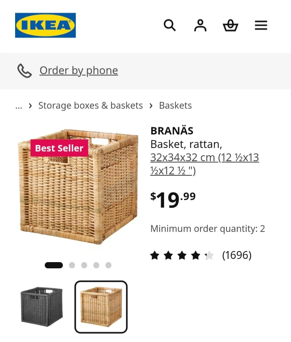 2 IKEA BRANÄS Rattan Baskets - photo 4