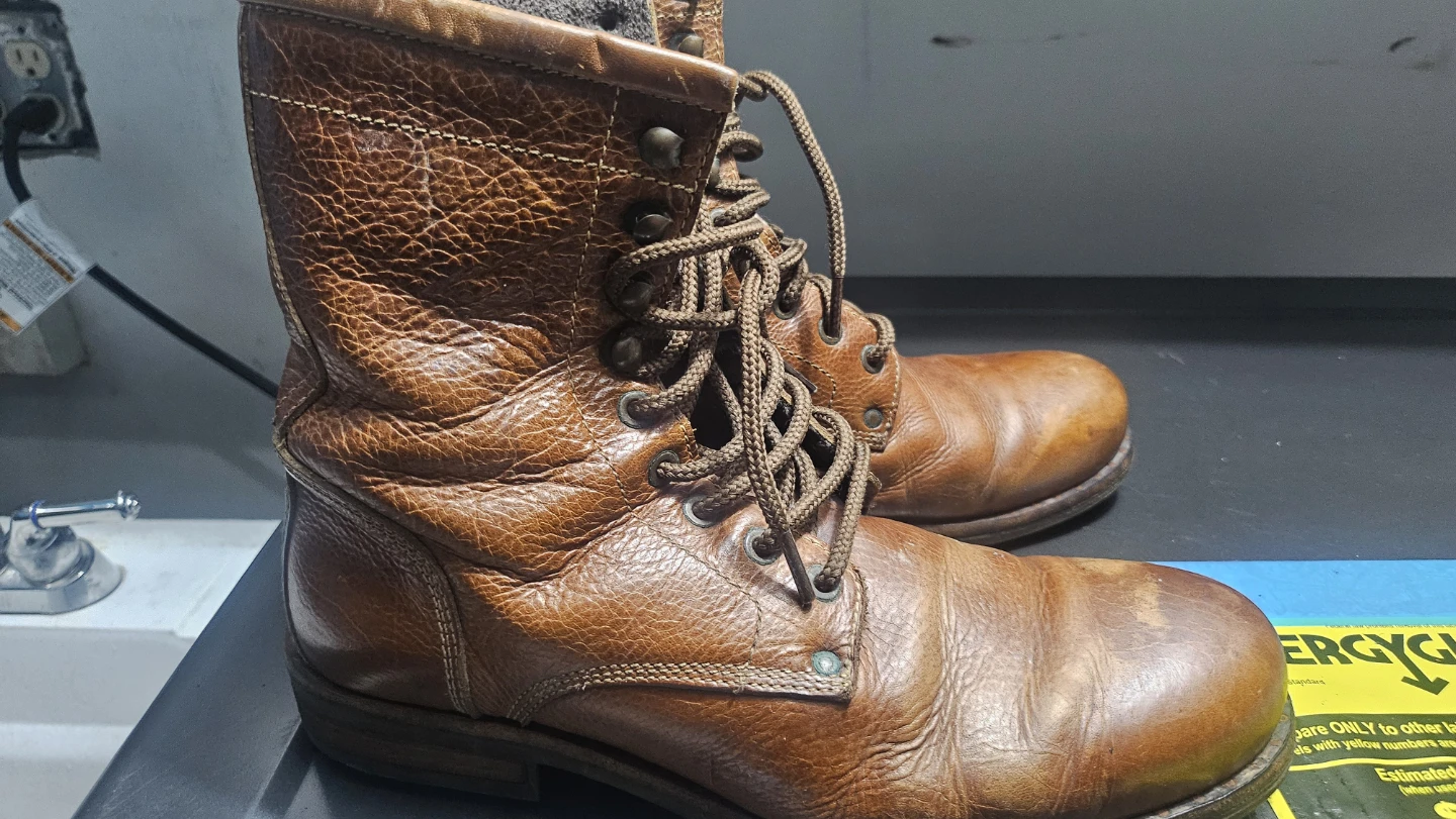 Kenneth Cole Reaction Brown Leather Boots Size 9.5 - photo 3